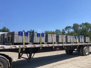 Pallets of Thermal Flag Stone on trailer ready for delivery